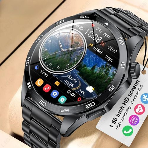 ساعة ذكية فاخرة NFC + مساعد ذكي AI  بشاشة AMOLED