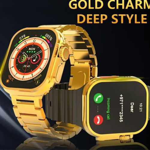 ساعة ذكية فاخرة باللون الذهبي smart watch Gold Edition