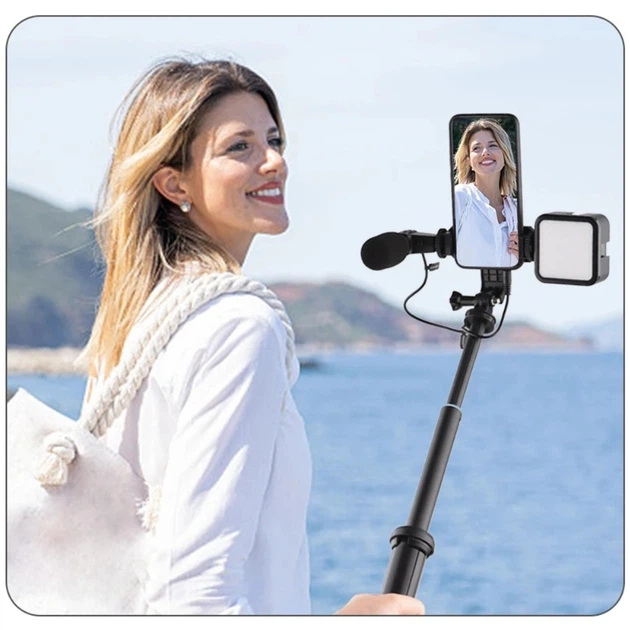 طقم لتصوير الفيديو بالهاتف – الحل الاحترافي لصناع المحتوى والفلوغ والمغامرات