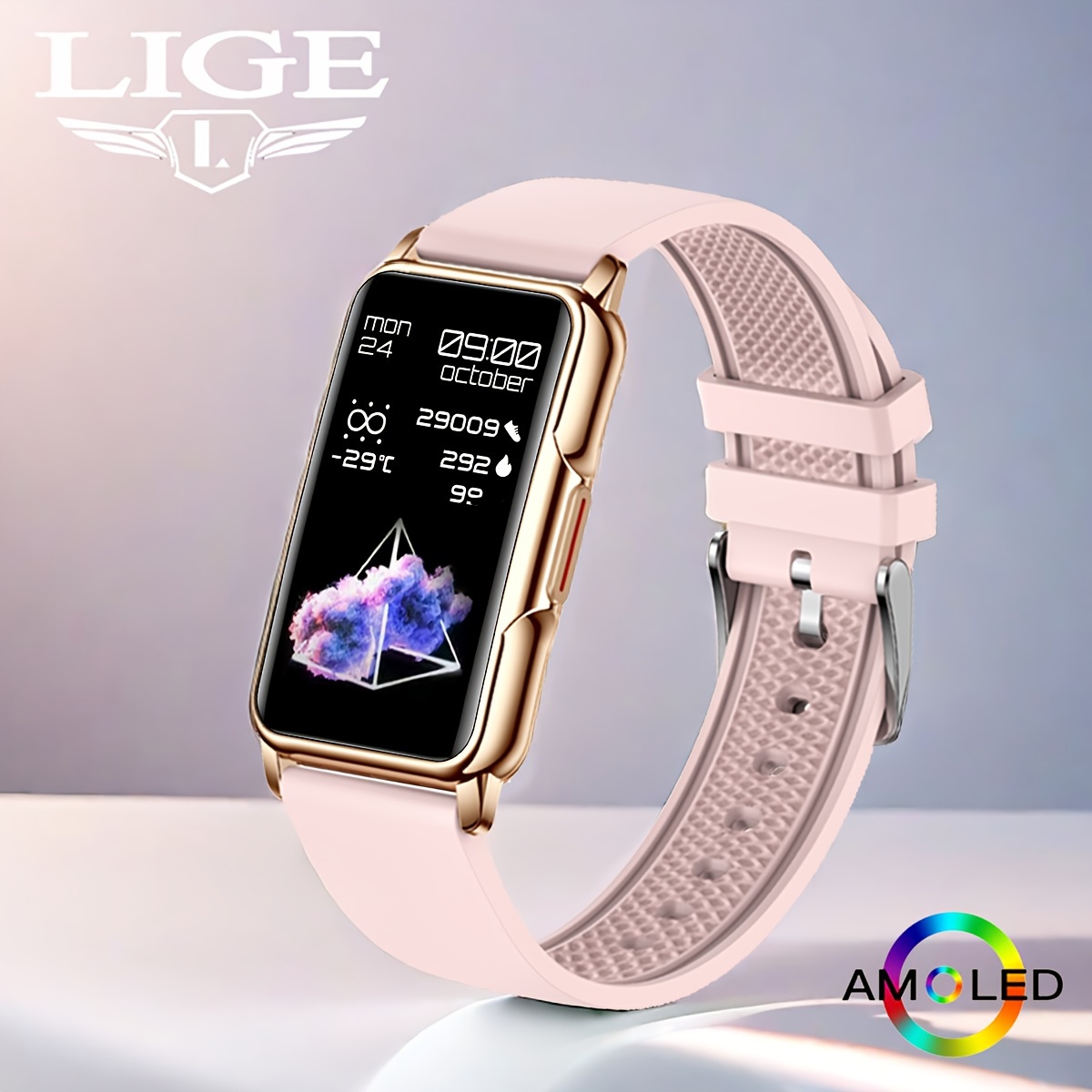 ساعة ذكية نسائية أنيقة بتصميم فاخر-Montre connectée féminine élégante - الصورة 5