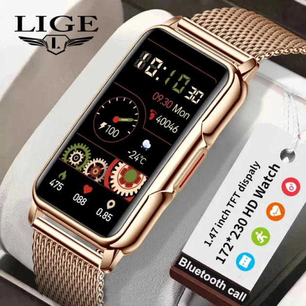 ساعة ذكية نسائية أنيقة بتصميم فاخر-Montre connectée féminine élégante