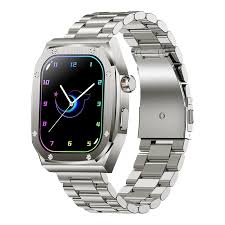 ساعة ذكية بشاشة كبيرة مع سوار معدني + سيليكون - الصورة 5