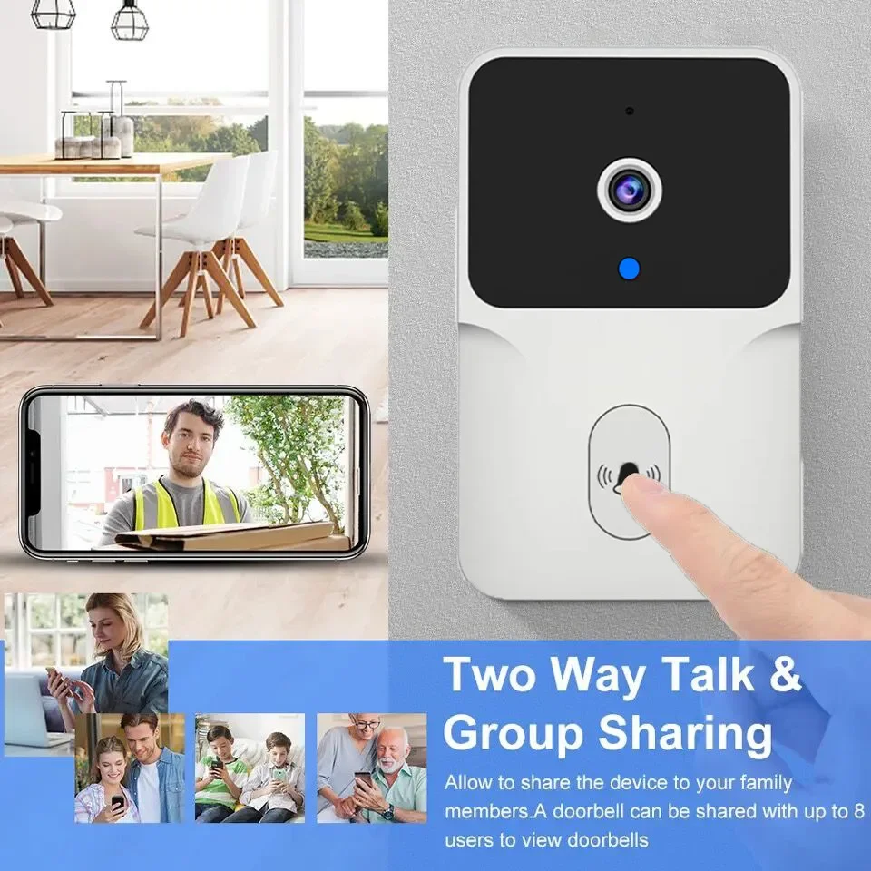 جرس باب لاسلكي WiFi مع كاميرا HD ومراقبة عن بعد عبر الهاتف - الصورة 5